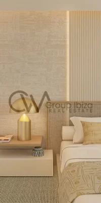 Urbanización moderna con villas de lujo.